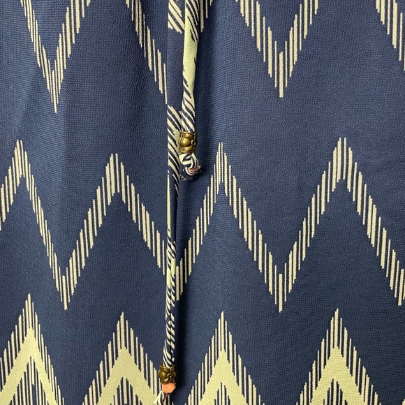 Xhilaration Blue Dress with Zigzag Design size Medium - Picture 3 of 10